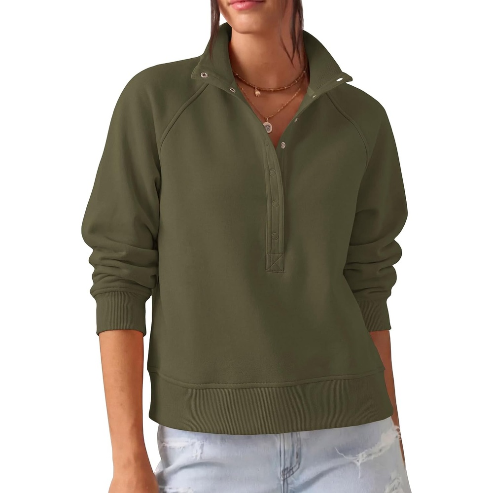 image:imagePRETTYGARDEN Womens Fall Trendy Oversized SweatshirtsArmy Green