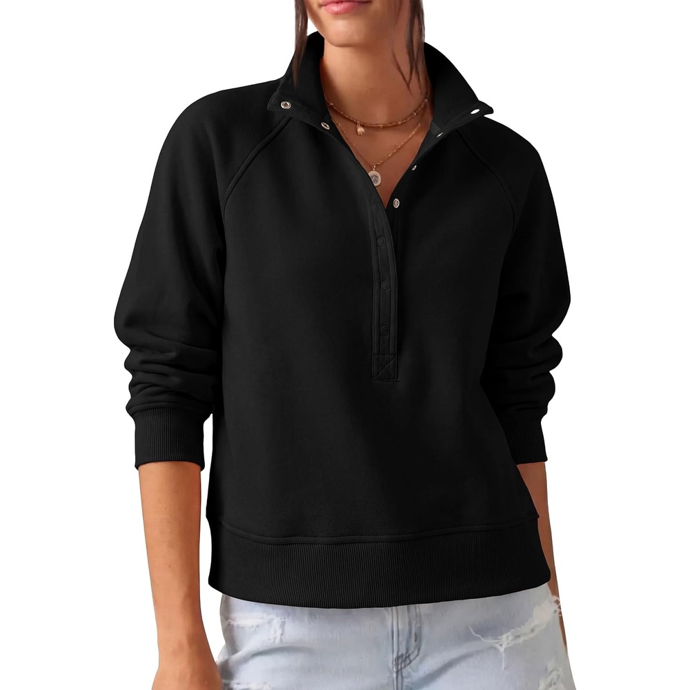 image:imagePRETTYGARDEN Womens Fall Trendy Oversized SweatshirtsBlack
