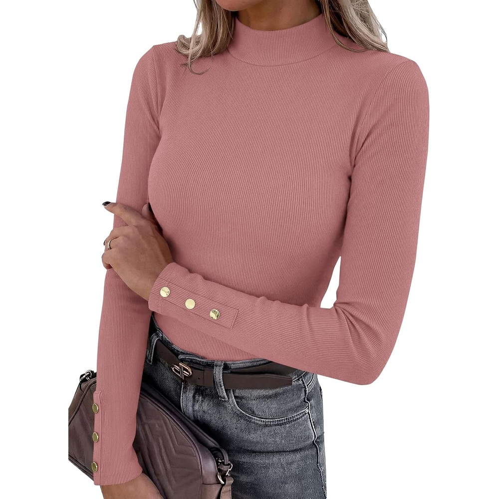 image:imagePRETTYGARDEN Womens Long Sleeve Shirts Fall Going Out TopsPink