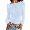 Striped Light Blue White