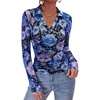 Black Blue Floral