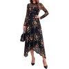Floral Black Yellow