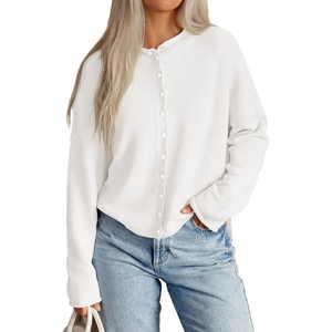 PRETTYGARDEN Lightweight Knit Cardigan Sweaters for Women(White)
