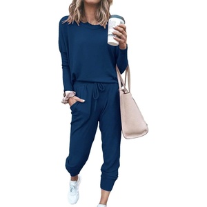 PRETTYGARDEN Travel Outfit Women 2 Piece Lounge Sets(Dark Blue)