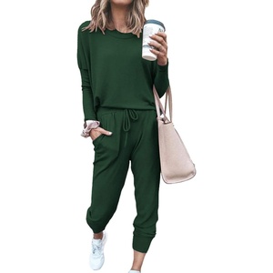 PRETTYGARDEN Travel Outfit Women 2 Piece Lounge Sets(Dark Green)