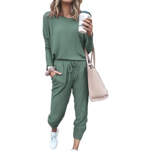 PRETTYGARDEN Travel Outfit Women 2 Piece Lounge Sets(Light Green)