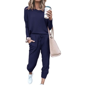 PRETTYGARDEN Travel Outfit Women 2 Piece Lounge Sets(Navy)