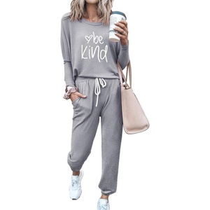 PRETTYGARDEN Travel Outfit Women 2 Piece Lounge Sets(Patterned-grey)