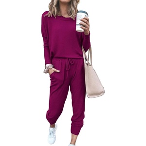 PRETTYGARDEN Travel Outfit Women 2 Piece Lounge Sets(Purple)