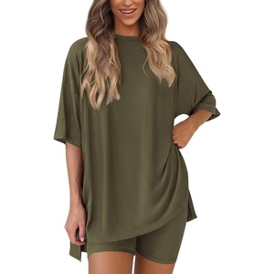 PRETTYGARDEN Women 2 Piece Lounge Set Airport Travel Outfit(Army Green)