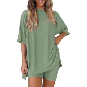 PRETTYGARDEN Women 2 Piece Lounge Set Airport Travel Outfit(Bean Green)