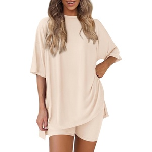 PRETTYGARDEN Women 2 Piece Lounge Set Airport Travel Outfit(Beige)