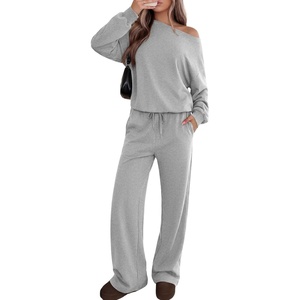 PRETTYGARDEN Womens 2 Piece Casual Matching Lounge Sets(Grey)