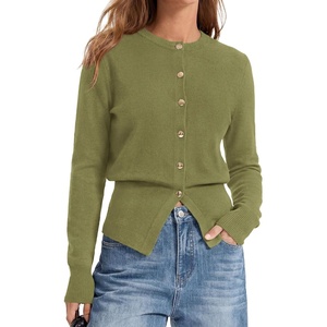 PRETTYGARDEN Womens Early Fall Fashion Knit Cardigan Sweaters(Army Green)
