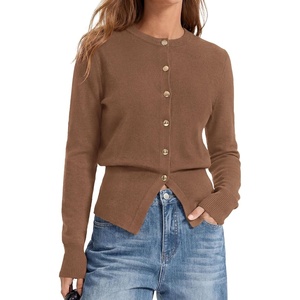 PRETTYGARDEN Womens Early Fall Fashion Knit Cardigan Sweaters(Camel)