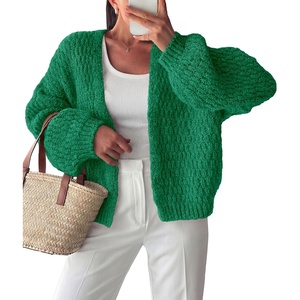 PRETTYGARDEN Women’s Fall Cardigan Open Front Chunky Sweaters(Green)