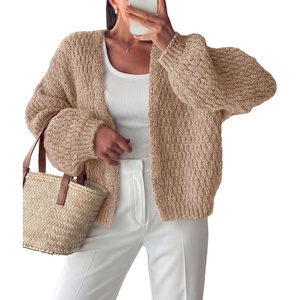 PRETTYGARDEN Women’s Fall Cardigan Open Front Chunky Sweaters(Khaki)