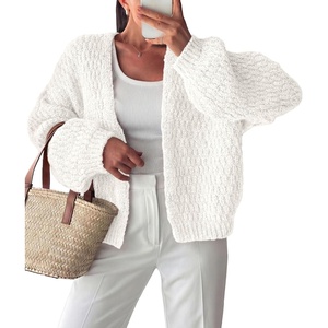 PRETTYGARDEN Women’s Fall Cardigan Open Front Chunky Sweaters(White)