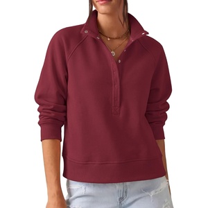 PRETTYGARDEN Women’s Fall Trendy Oversized Sweatshirts(Burgundy)