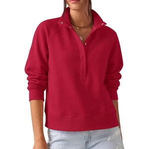 PRETTYGARDEN Women’s Fall Trendy Oversized Sweatshirts(Red)