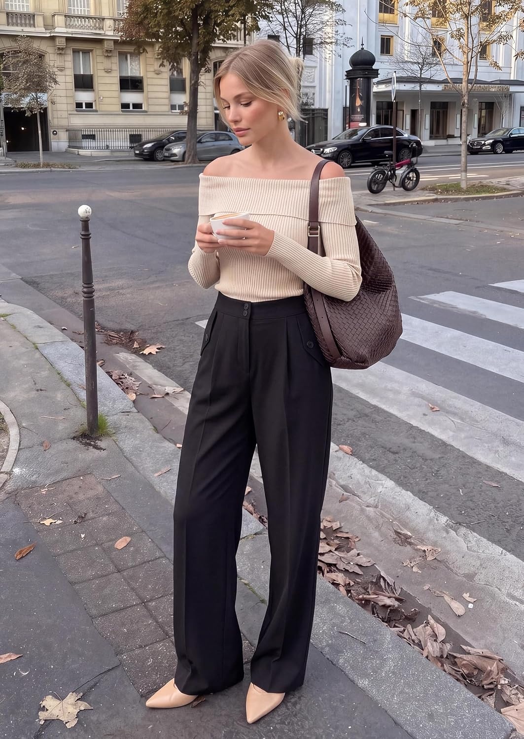 image:imagePRETTYGARDEN Womens Wide Leg Work Dress Pants TrousersBlack
