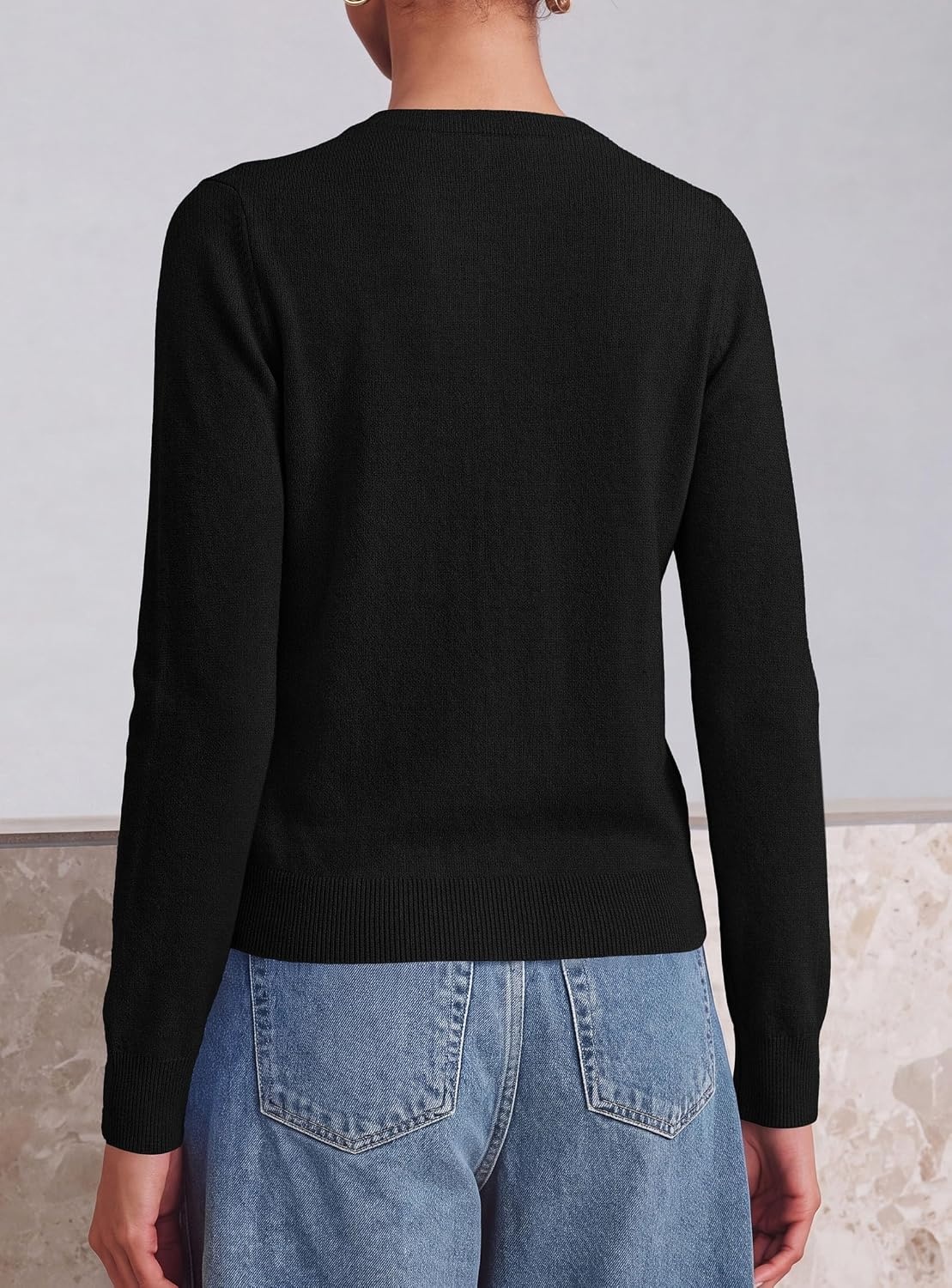 image:imagePRETTYGARDEN Lightweight Cardigans for Women Knit SweatersBlack
