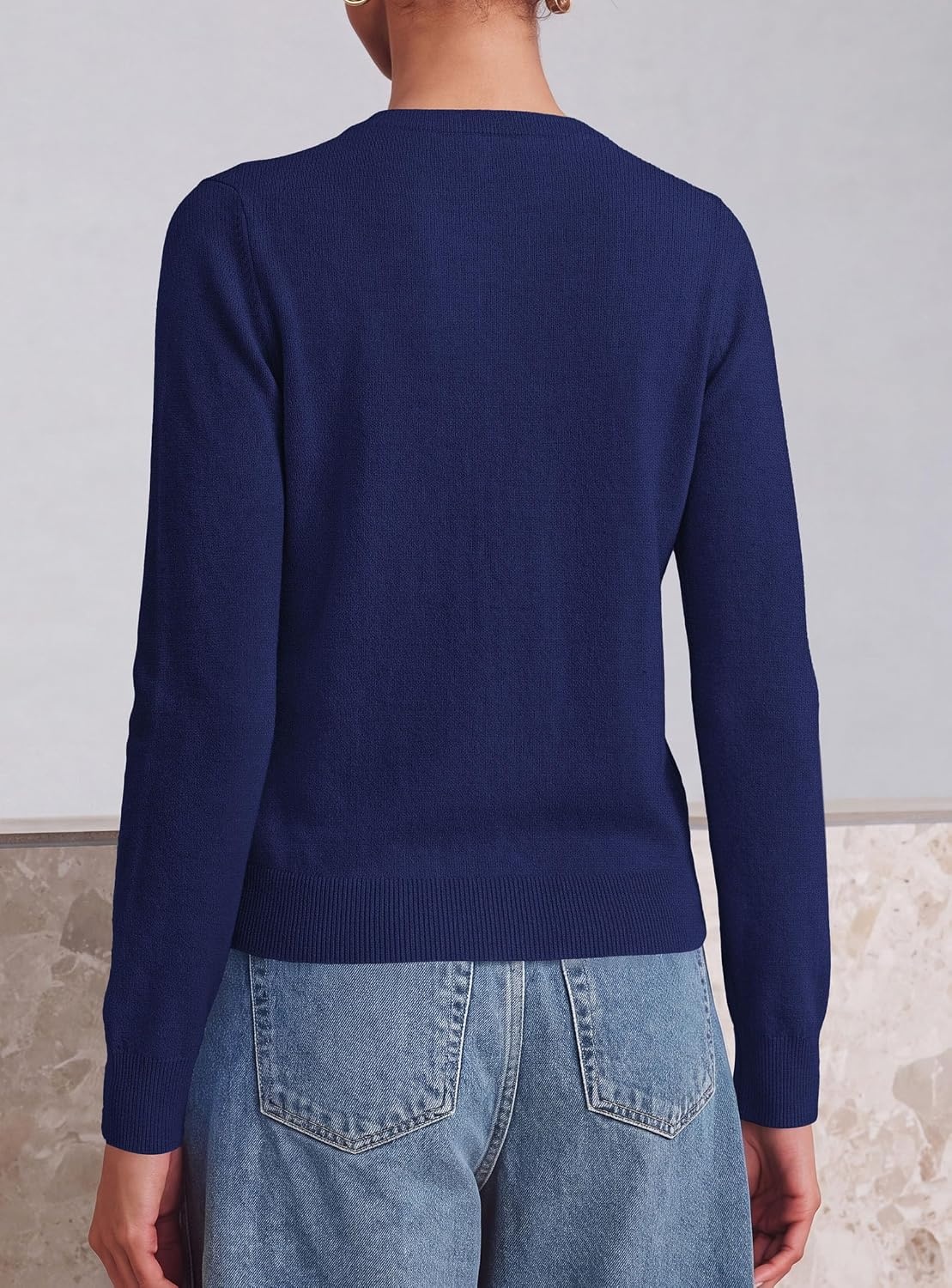 image:imagePRETTYGARDEN Lightweight Cardigans for Women Knit SweatersDark Blue