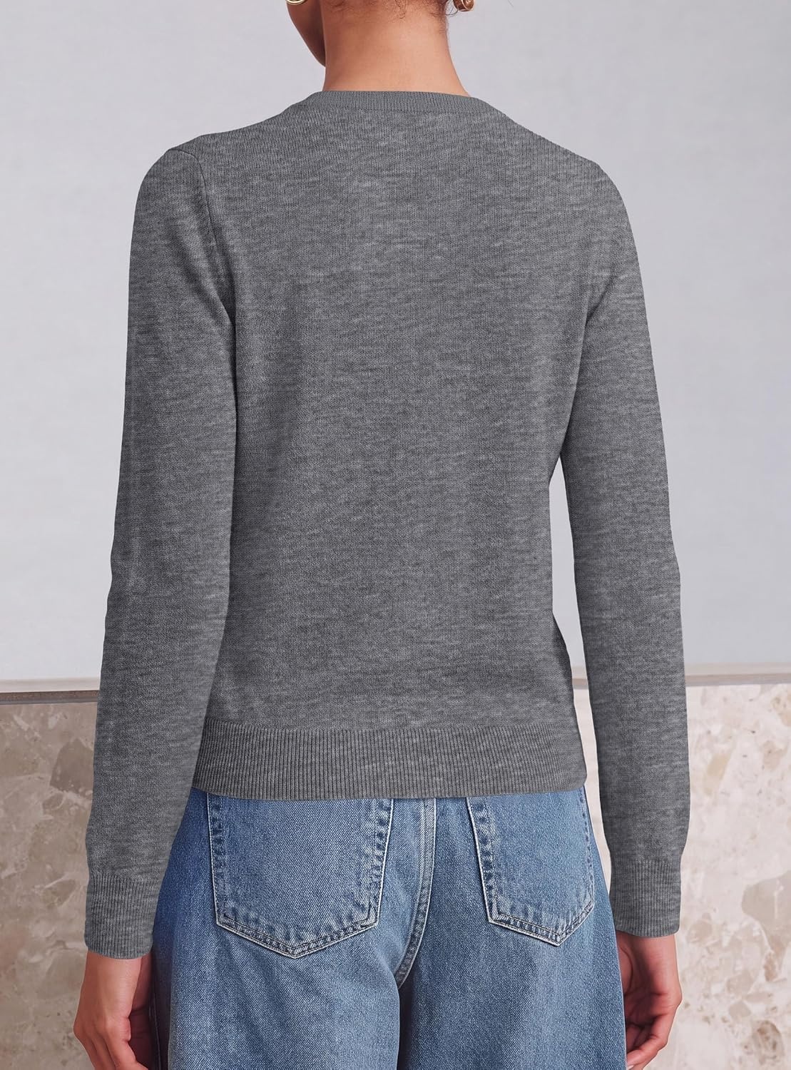 image:imagePRETTYGARDEN Lightweight Cardigans for Women Knit SweatersGrey