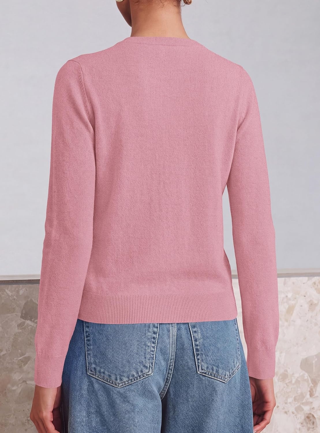 image:imagePRETTYGARDEN Lightweight Cardigans for Women Knit SweatersPink