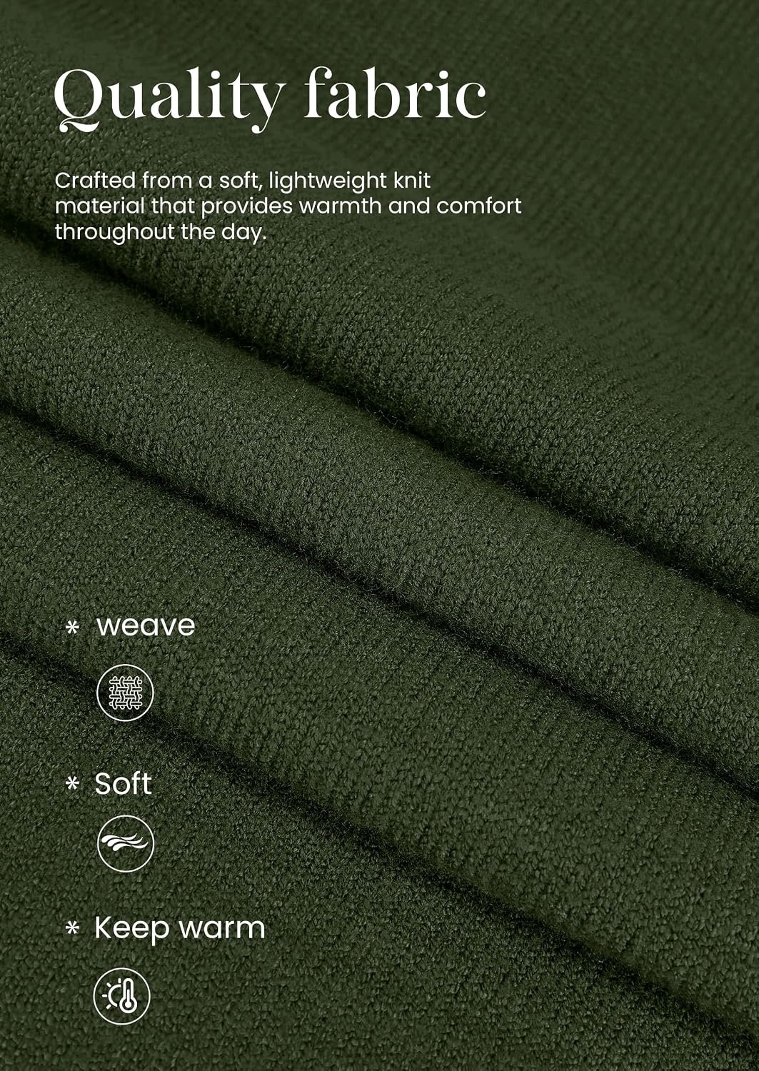 image:imagePRETTYGARDEN Womens Knit Cardigan Lightweight Cozy SweatersArmy Green