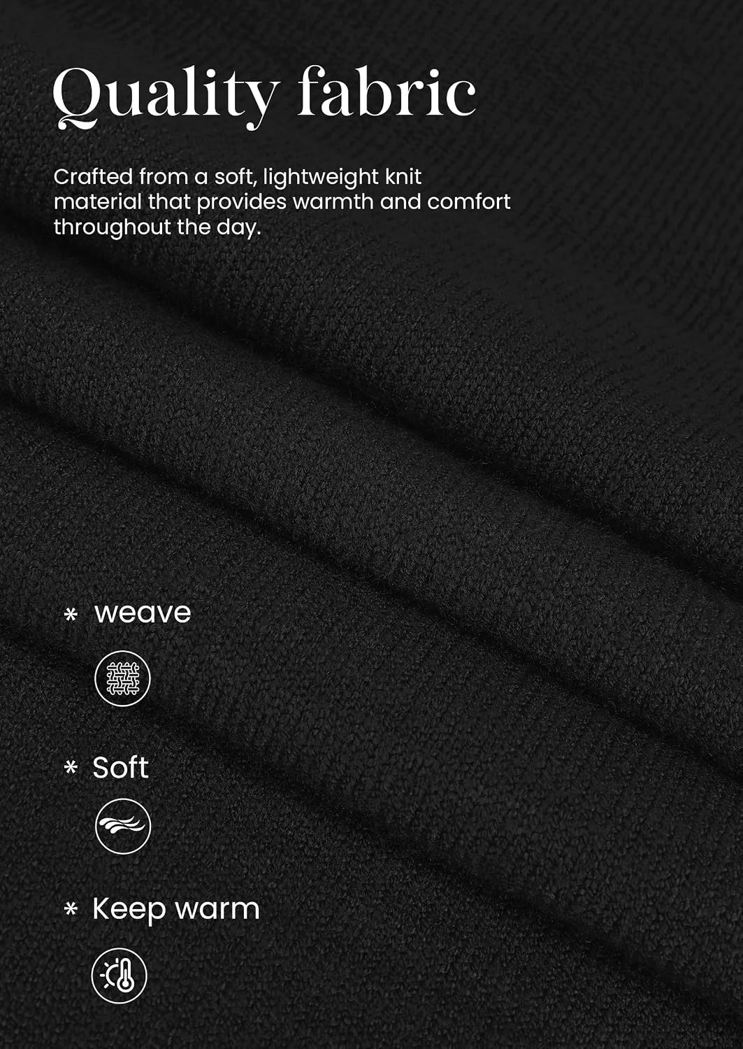 image:imagePRETTYGARDEN Womens Knit Cardigan Lightweight Cozy SweatersBlack