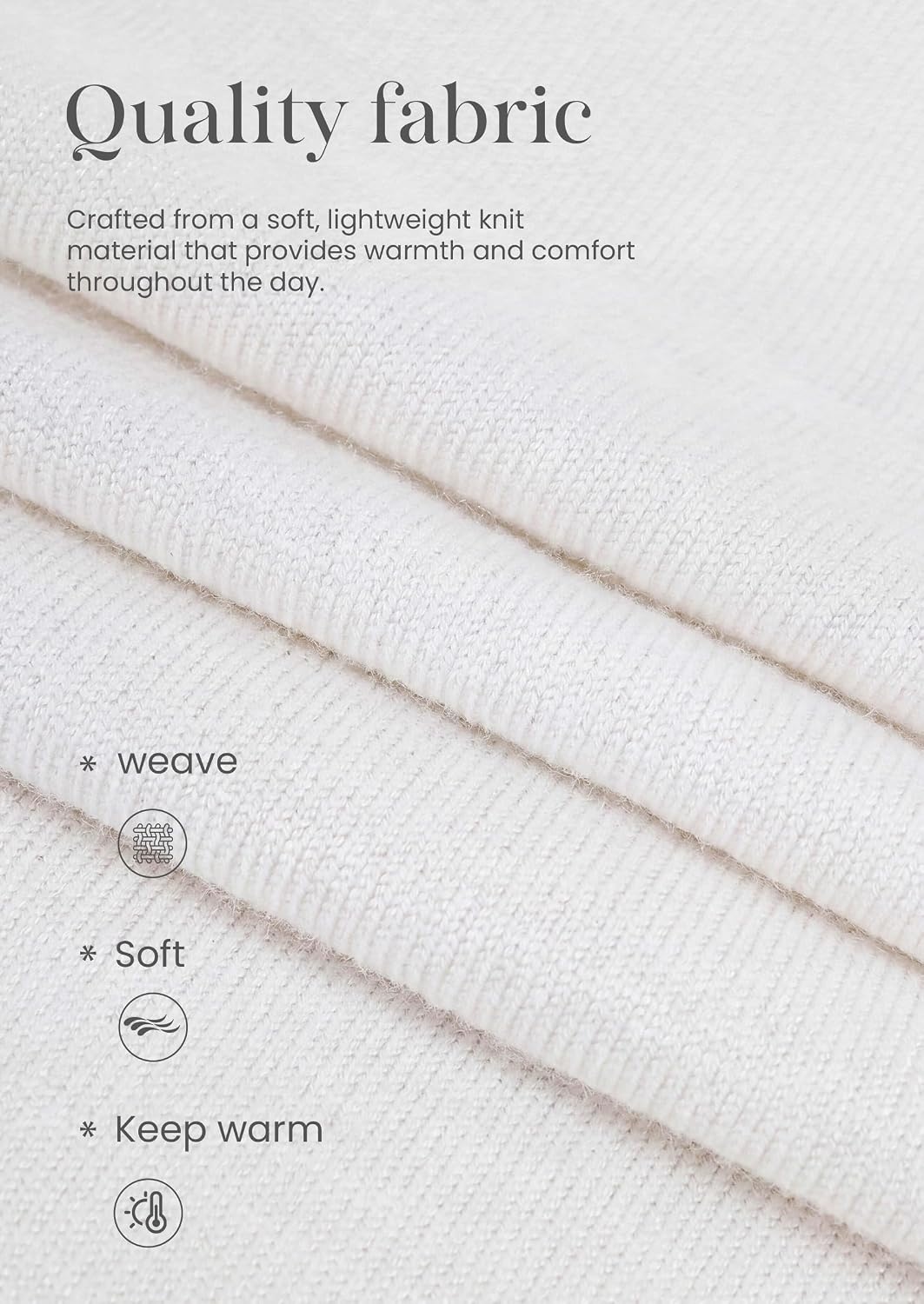 image:imagePRETTYGARDEN Womens Knit Cardigan Lightweight Cozy SweatersWhite
