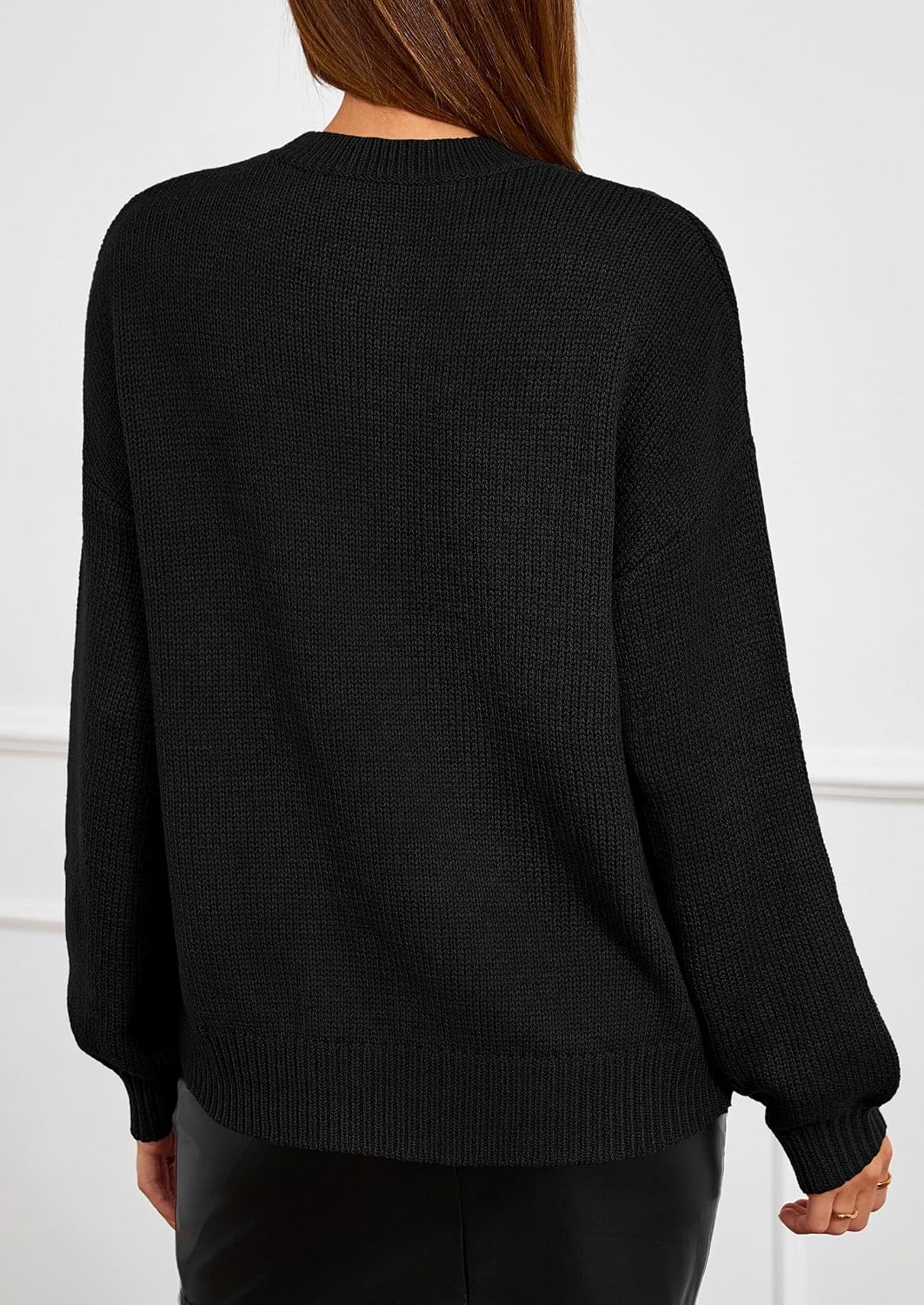 image:imagePRETTYGARDEN Womens Oversized 3D Floral Knit SweaterBlack