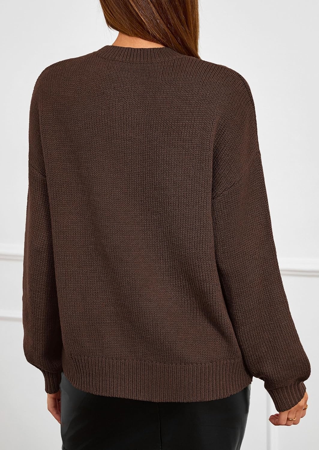 image:imagePRETTYGARDEN Womens Oversized 3D Floral Knit SweaterBrown