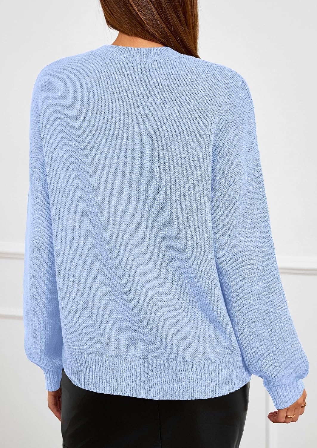 image:imagePRETTYGARDEN Womens Oversized 3D Floral Knit SweaterLight Blue