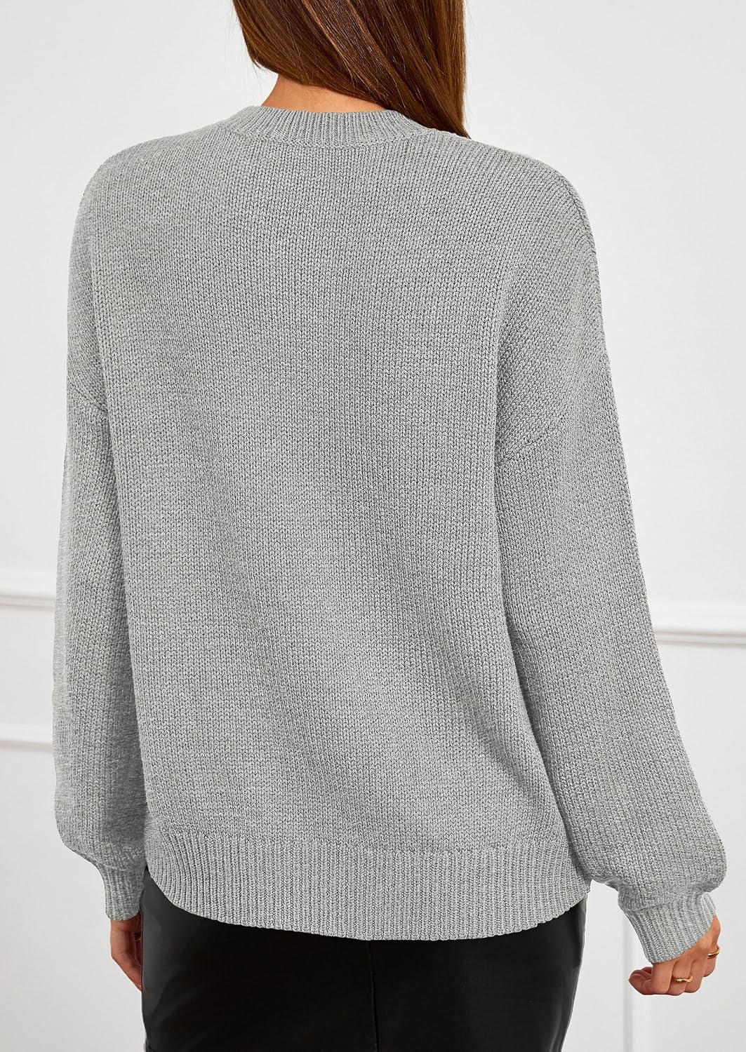 image:imagePRETTYGARDEN Womens Oversized 3D Floral Knit SweaterLight Grey