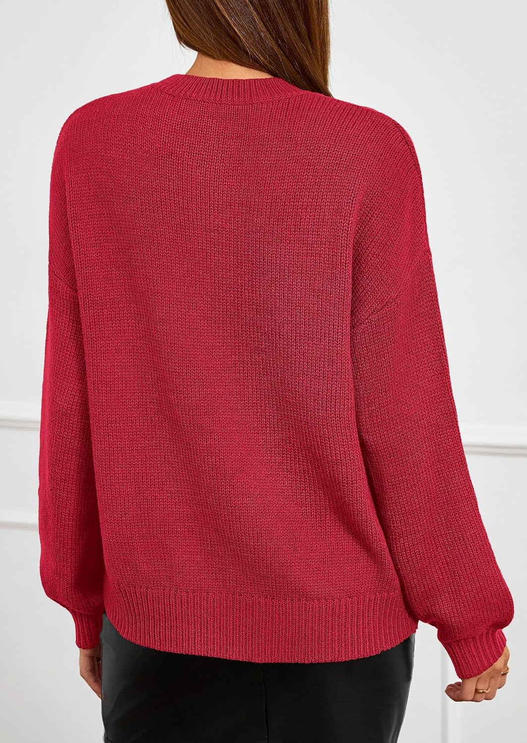 image:imagePRETTYGARDEN Womens Oversized 3D Floral Knit SweaterRed