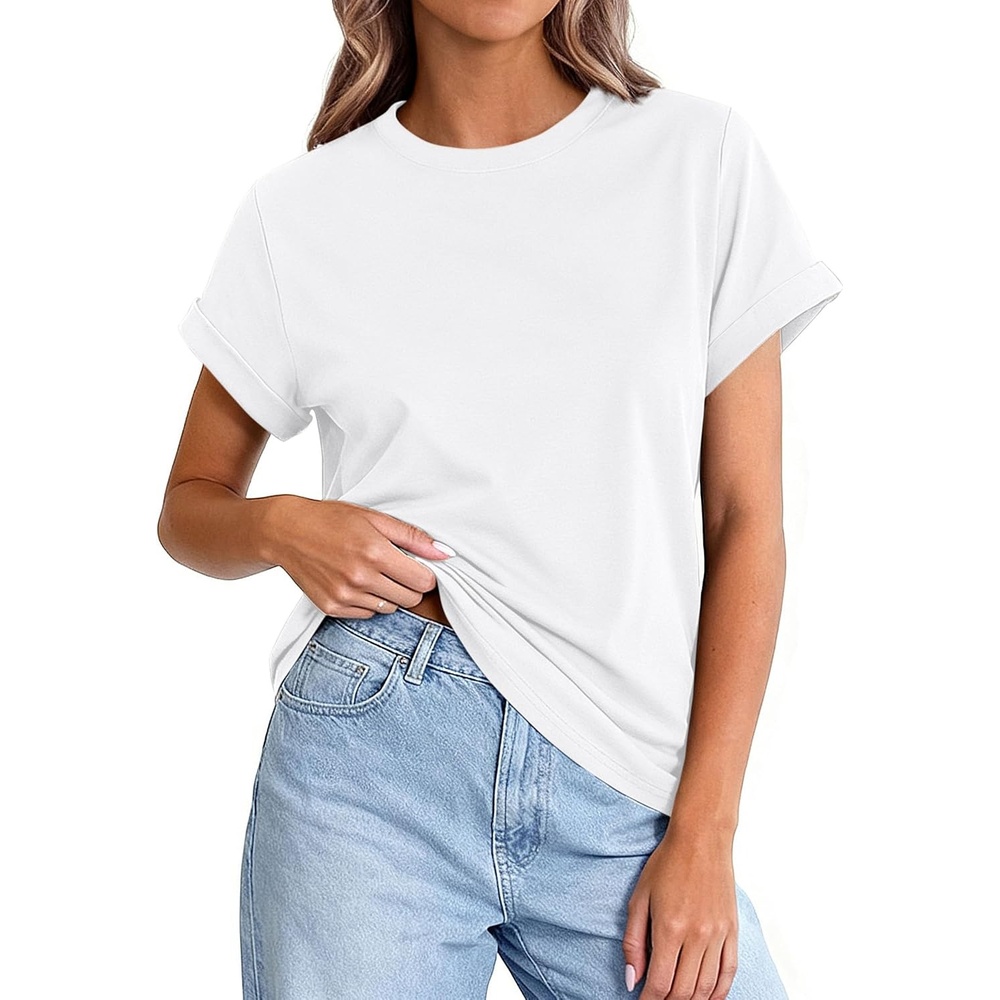 image:imagePRETTYGARDEN Womens Summer Tops Short Sleeve ShirtsWhite