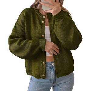 PRETTYGARDEN Women’s Button up Chunky Knit Cardigan Sweaters(Army Green)