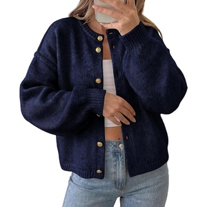 PRETTYGARDEN Women’s Button up Chunky Knit Cardigan Sweaters(Royal Blue)