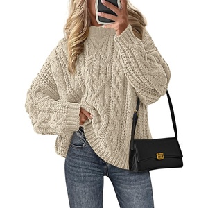 PRETTYGARDEN Women’s Oversized Chunky Knit Fall Sweaters(Apricot)