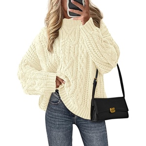 PRETTYGARDEN Women’s Oversized Chunky Knit Fall Sweaters(Beige)