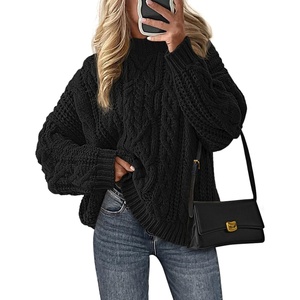 PRETTYGARDEN Women’s Oversized Chunky Knit Fall Sweaters(Black)