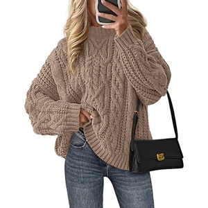 PRETTYGARDEN Women’s Oversized Chunky Knit Fall Sweaters(Light Khaki)