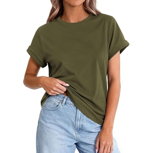 PRETTYGARDEN Womens Summer Tops Short Sleeve Shirts(Army Green)