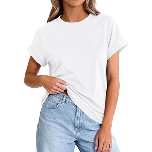 PRETTYGARDEN Womens Summer Tops Short Sleeve Shirts(White)