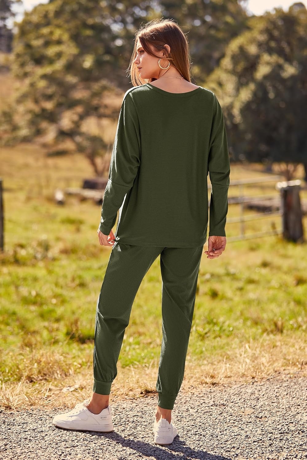 image:imagePRETTYGARDEN Womens 2 Piece Outfit Matching Lounge SetArmy Green