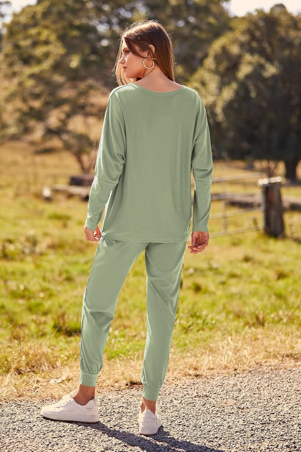 image:imagePRETTYGARDEN Womens 2 Piece Outfit Matching Lounge SetBean Green