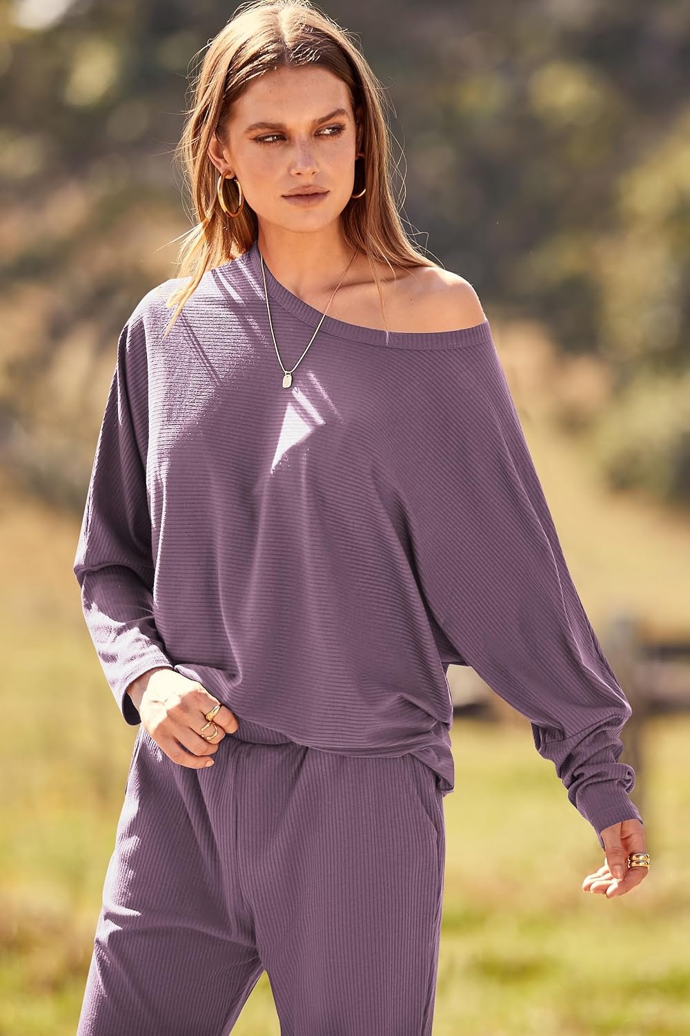 image:imagePRETTYGARDEN Womens 2 Piece Outfit Matching Lounge SetDeep Purple