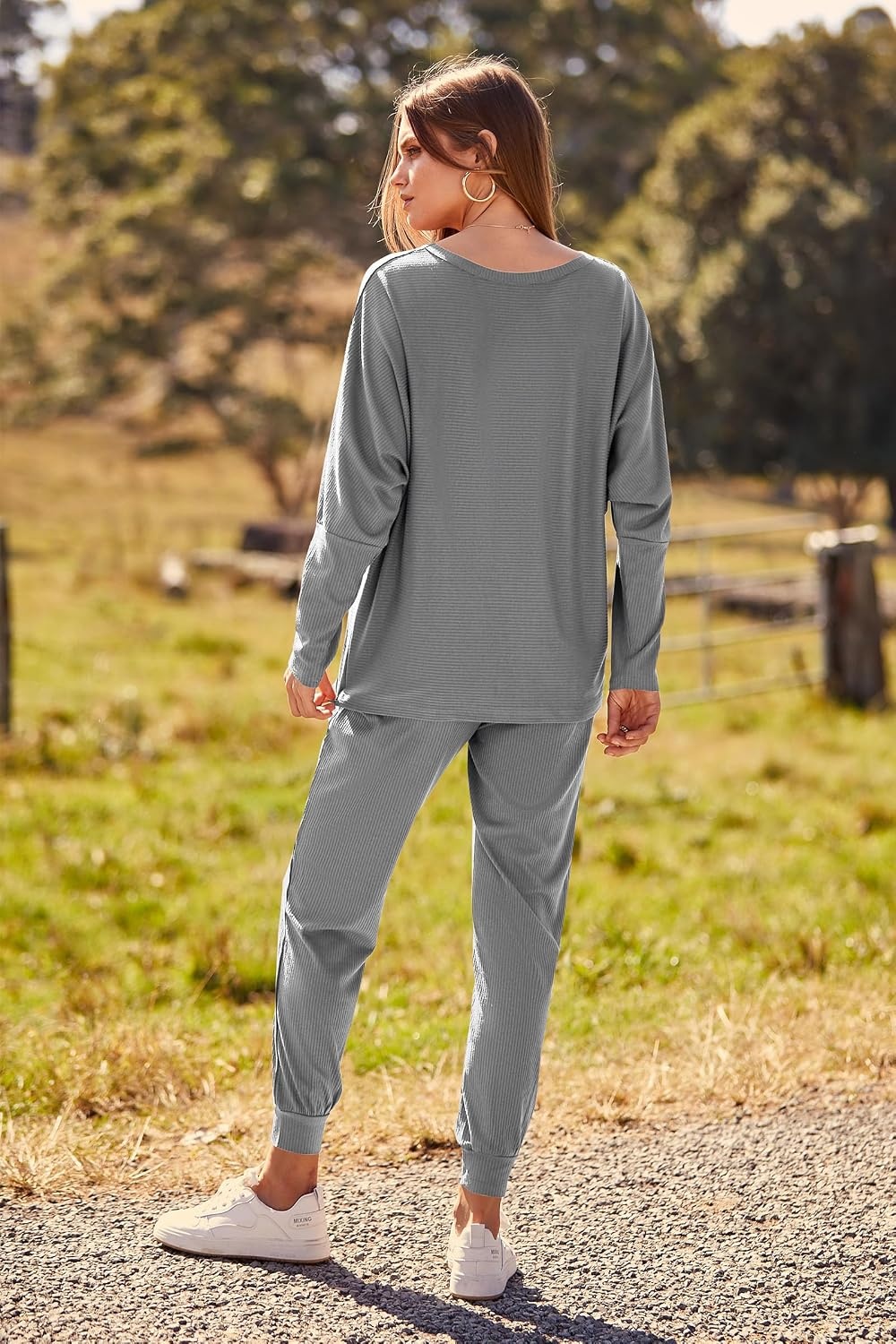 image:imagePRETTYGARDEN Womens 2 Piece Outfit Matching Lounge SetGrey